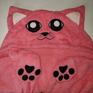 SNUGGIE Pink Kitty Cat Hooded Fleece Blanket One Size Kids